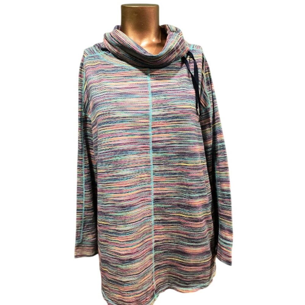 Talbots Multicolored‎ Athletic Top with High Neck, Size PXL